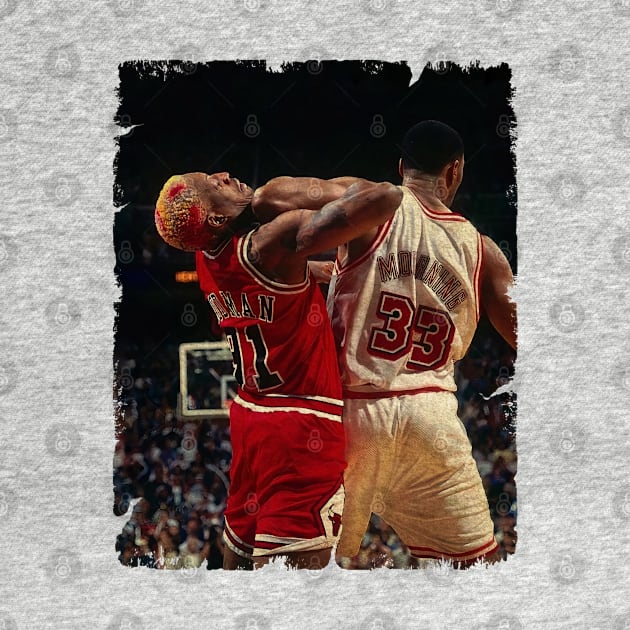 Dennis Rodman vs Alonzo Mourning, 1998 by Wendyshopart